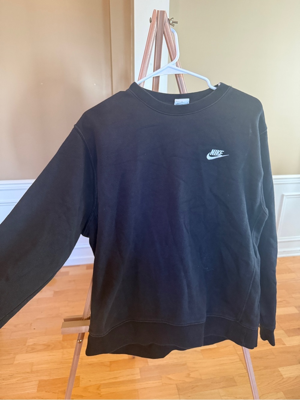 Nike Black Crewneck Sweatshirt with White Swoosh
